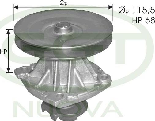 GGT PA00267 - Water Pump autospares.lv