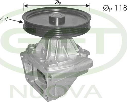 GGT PA10525 - Water Pump autospares.lv