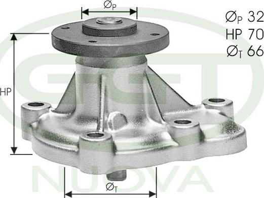 GGT PA10576 - Water Pump autospares.lv