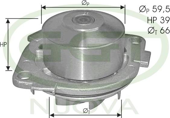 GGT PA10750 - Water Pump autospares.lv