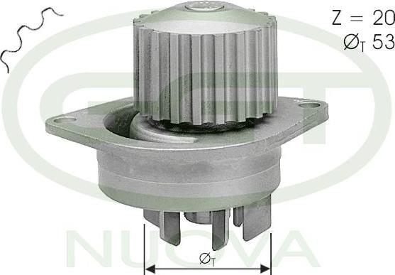 GGT PA10707 - Water Pump autospares.lv