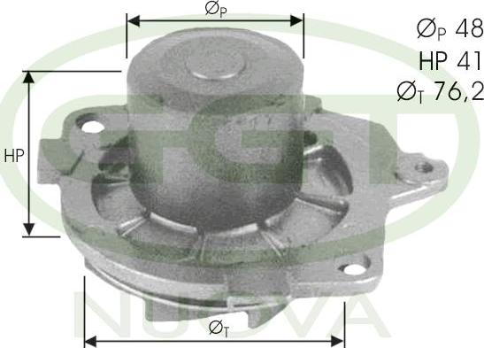 GGT PA11111 - Water Pump autospares.lv