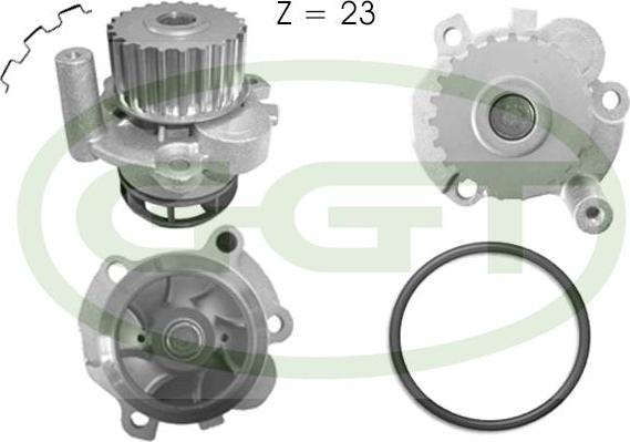 GGT PA12525 - Water Pump autospares.lv