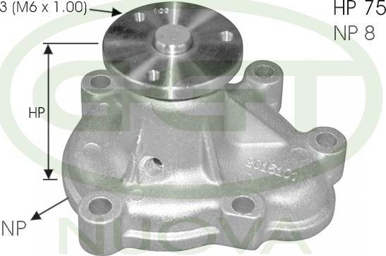 GGT PA12613 - Water Pump autospares.lv