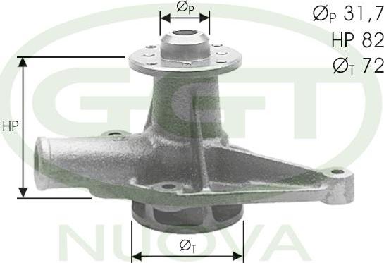 GGT PA12014 - Water Pump autospares.lv