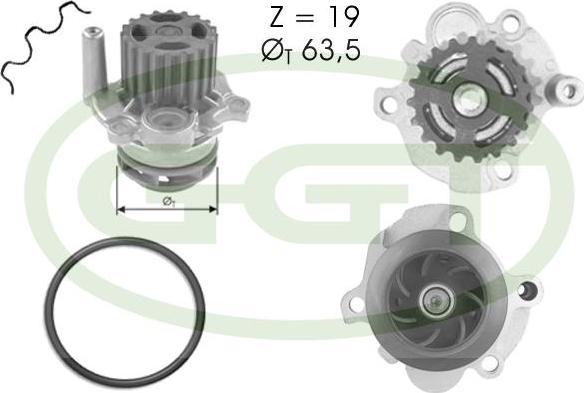 GGT PA12399 - Water Pump autospares.lv