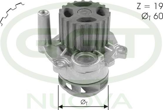 GGT PA12368 - Water Pump autospares.lv