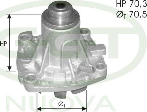 GGT PA12295 - Water Pump autospares.lv