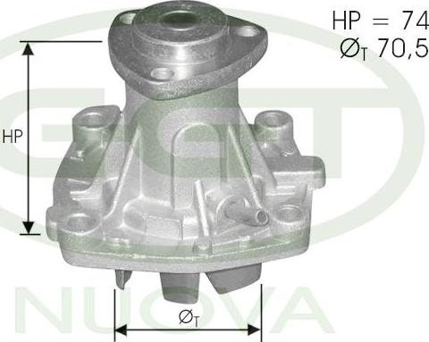 GGT PA12297 - Water Pump autospares.lv