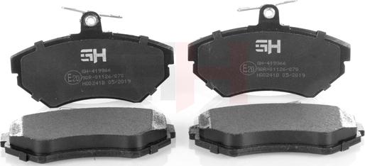 GH GH-419966 - Brake Pad Set, disc brake autospares.lv