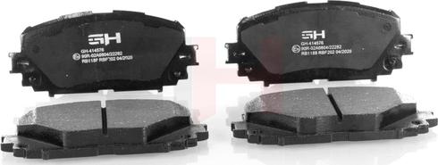 GH GH-414576 - Brake Pad Set, disc brake autospares.lv