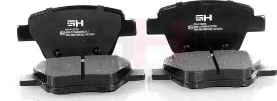 GH GH-410213 - Brake Pad Set, disc brake autospares.lv