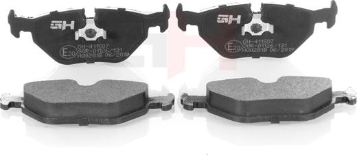 GH GH-411507 - Brake Pad Set, disc brake autospares.lv