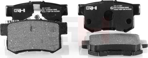 GH GH-411201 - Brake Pad Set, disc brake autospares.lv