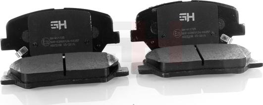 GH GH-411725 - Brake Pad Set, disc brake autospares.lv