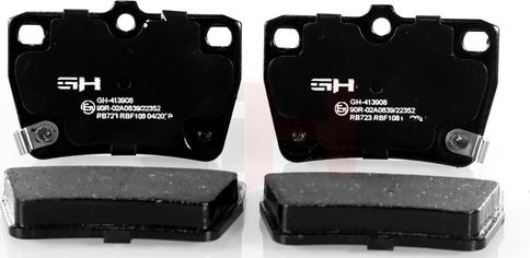 GH GH-413908 - Brake Pad Set, disc brake autospares.lv