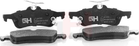 GH GH-413910 - Brake Pad Set, disc brake autospares.lv