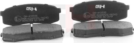 GH GH-413935 - Brake Pad Set, disc brake autospares.lv