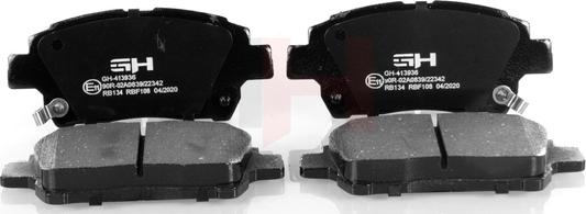 GH GH-413936 - Brake Pad Set, disc brake autospares.lv