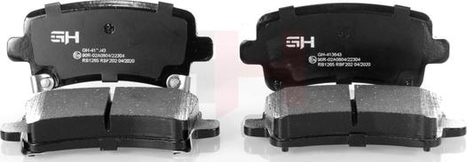 GH GH-413643 - Brake Pad Set, disc brake autospares.lv