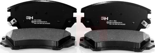 GH GH-413642 - Brake Pad Set, disc brake autospares.lv