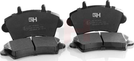 GH GH-413631 - Brake Pad Set, disc brake autospares.lv