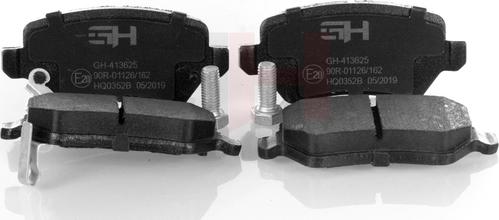 GH GH-413625 - Brake Pad Set, disc brake autospares.lv