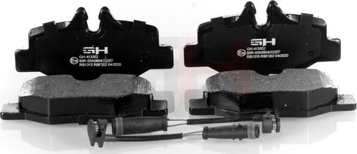 GH GH-413352 - Brake Pad Set, disc brake autospares.lv