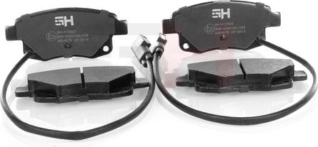 GH GH-412563 - Brake Pad Set, disc brake autospares.lv