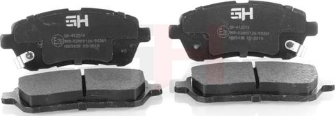 GH GH-412574 - Brake Pad Set, disc brake autospares.lv