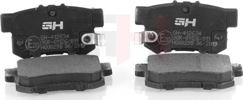 GH GH-412634 - Brake Pad Set, disc brake autospares.lv