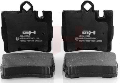 GH GH-412349 - Brake Pad Set, disc brake autospares.lv