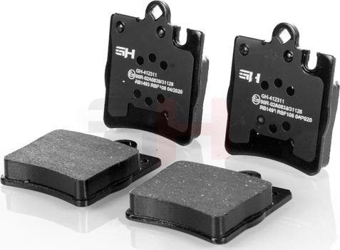 GH GH-412311 - Brake Pad Set, disc brake autospares.lv