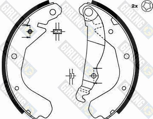 Girling 5162149 - Brake Shoe Set autospares.lv