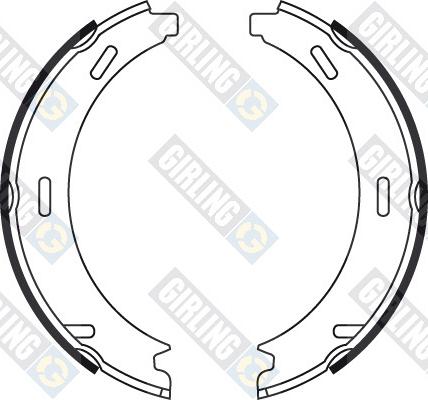 Girling 5184819 - Brake Shoe Set, parking brake autospares.lv