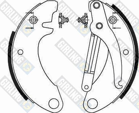 Girling 5180529 - Brake Shoe Set autospares.lv