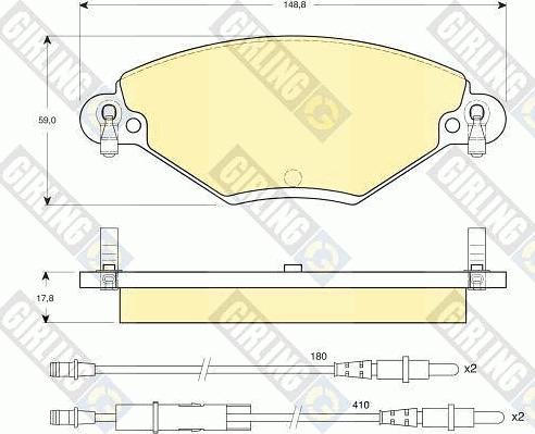 Girling 6411574 - Brake Set, disc brakes autospares.lv