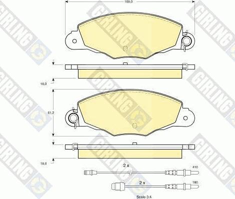 Girling 6411374 - Brake Set, disc brakes autospares.lv