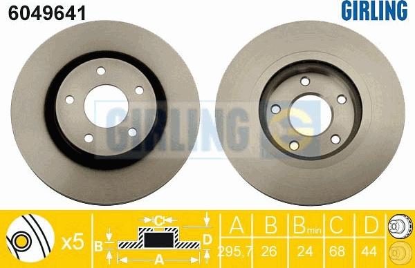 Girling 6049641 - Brake Disc autospares.lv