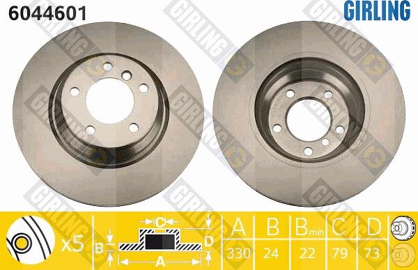 Girling 6044601 - Brake Disc autospares.lv