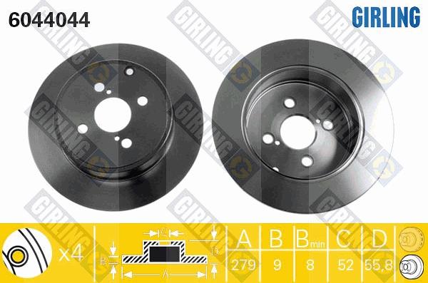 Girling 6044044 - Brake Disc autospares.lv