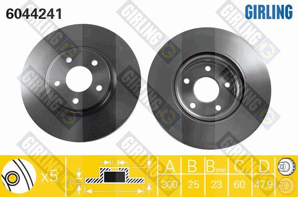 Girling 6044241 - Brake Disc autospares.lv