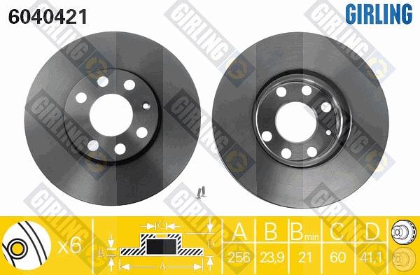 Girling 6040421 - Brake Disc autospares.lv