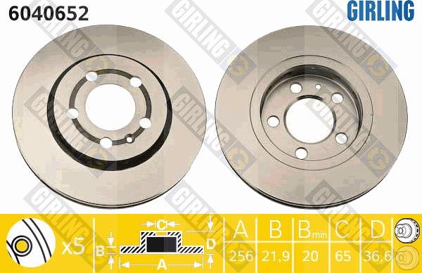 Girling 6040652 - Brake Disc autospares.lv