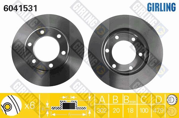 Girling 6041531 - Brake Disc autospares.lv