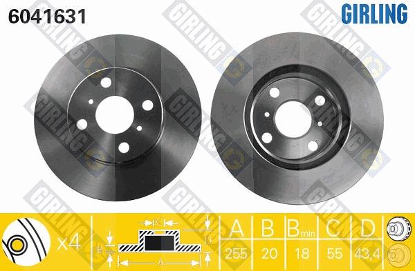 Girling 6041631 - Brake Disc autospares.lv