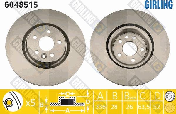 Girling 6048515 - Brake Disc autospares.lv