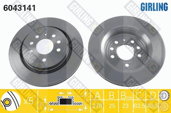 Girling 6043141 - Brake Disc autospares.lv