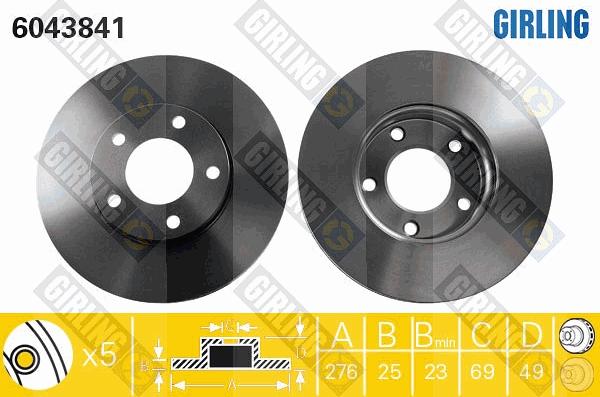 Girling 6043841 - Brake Disc autospares.lv