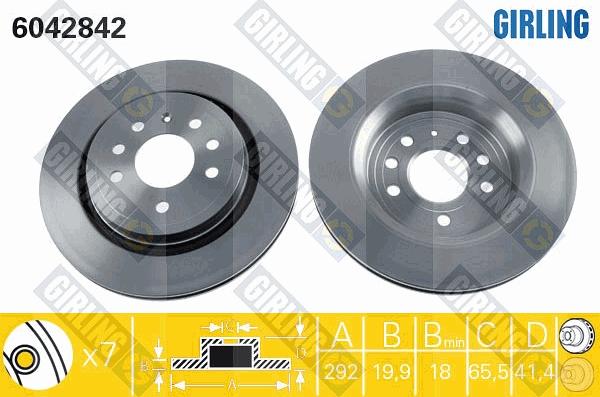 Girling 6042842 - Brake Disc autospares.lv